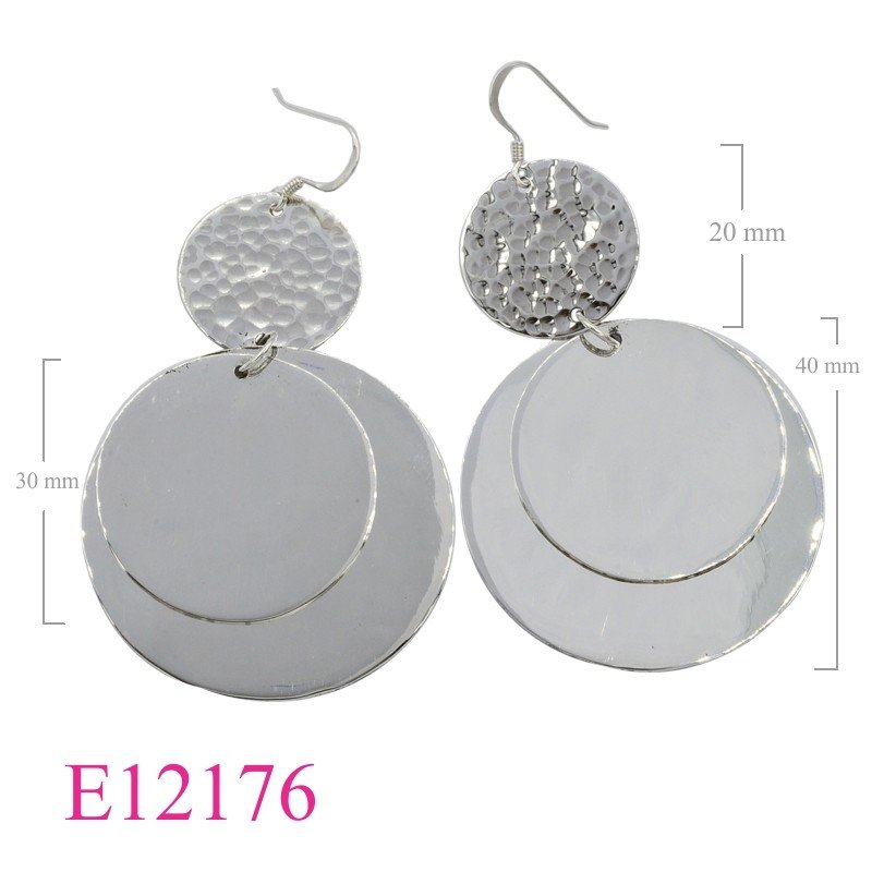 Earrings, 3 disks.