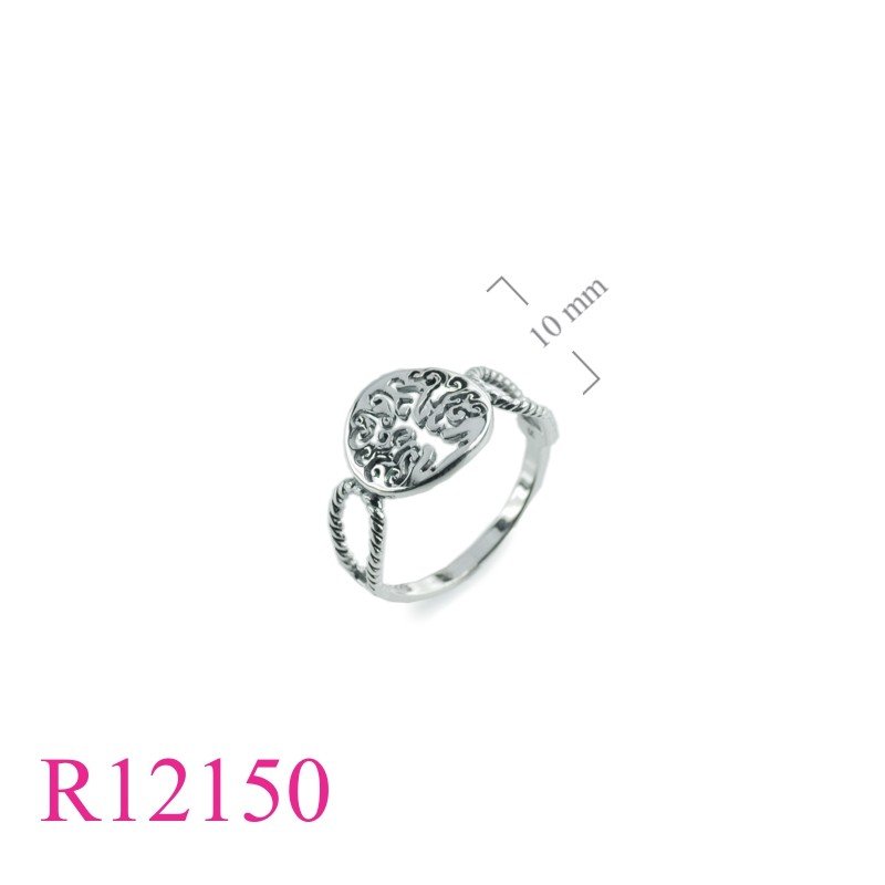 Tree Of Life Ring, Travel Jewelry Ring, 12mm round cut out Tree of life.