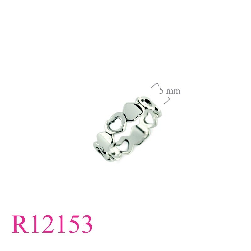 Ring, hearts and open hearts.
