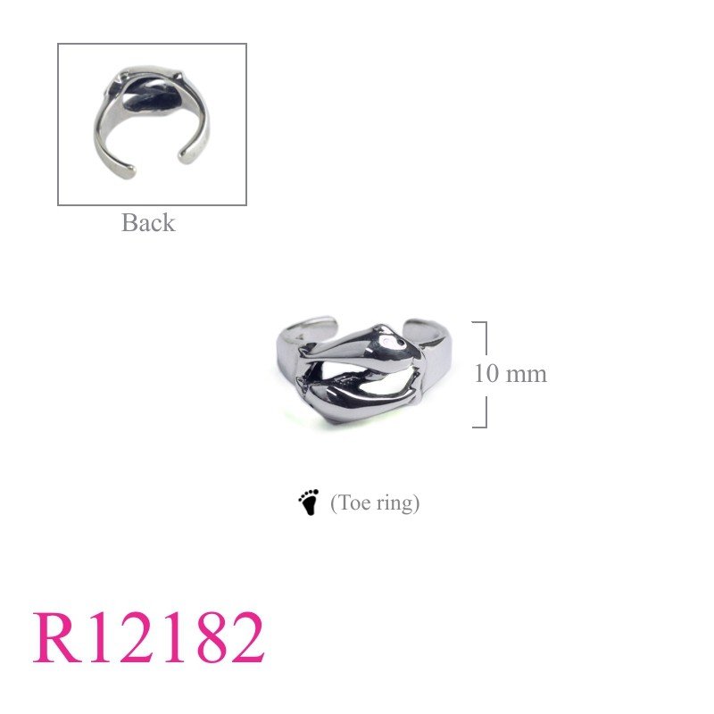 Ring, 2 dolphins toe ring.