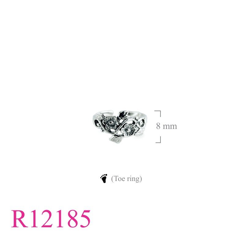 Ring, 2 flowers toe ring.