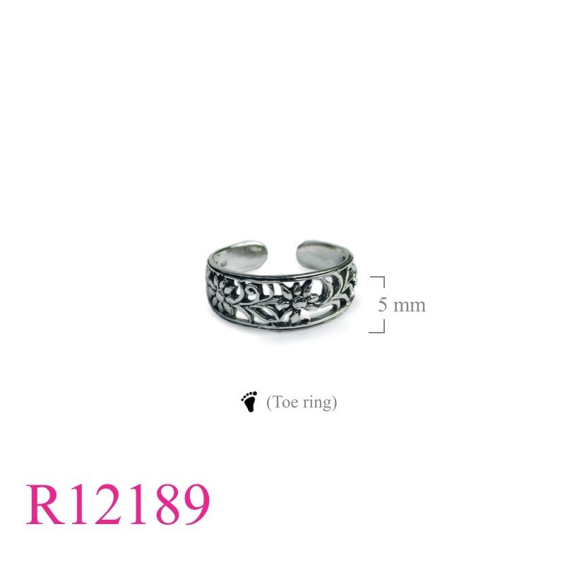 Band Ring, flower toe ring.