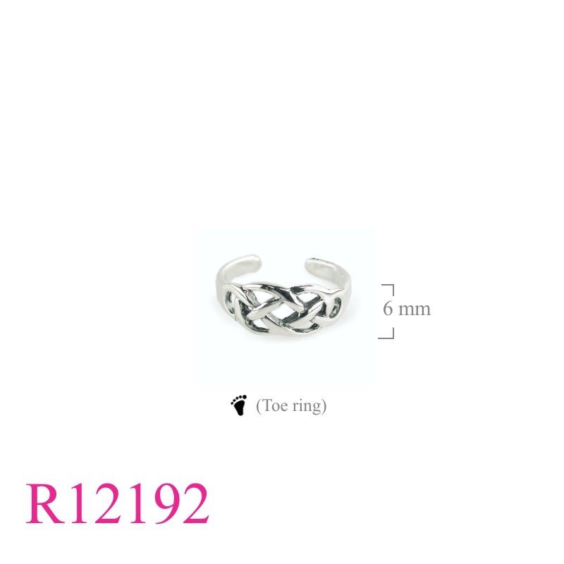 Silver Celtic toe ring.
