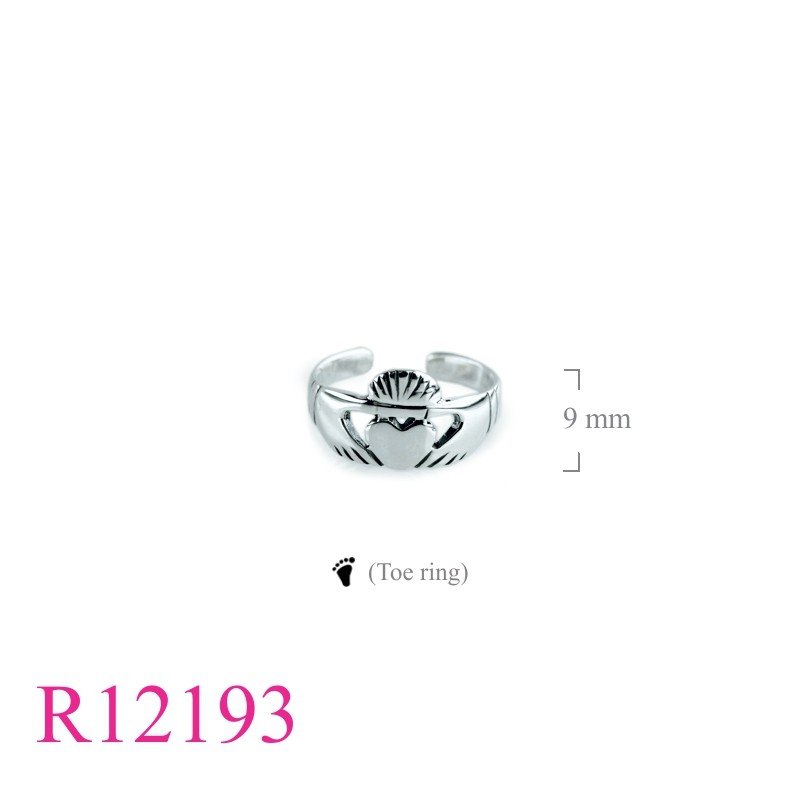 Ring, Claddagh toe ring.