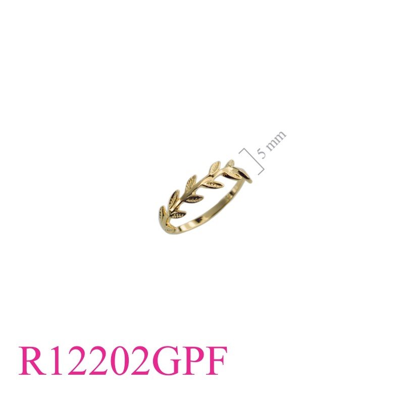 Ring, ivy with Flash Gold plated.
weigh 1.43 g.