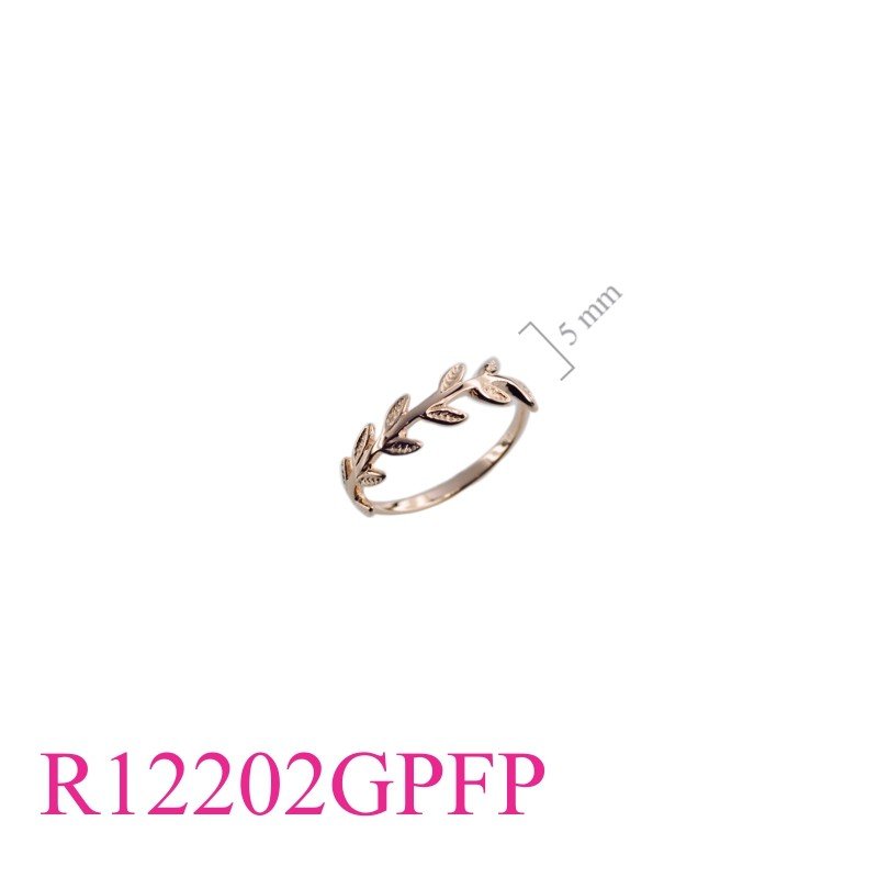 Ring, ivy with Flash Pink Gold plated.