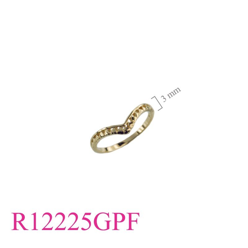 Heart Ring, Gold Plated Ring, small tiara with Flash Gold plated.
