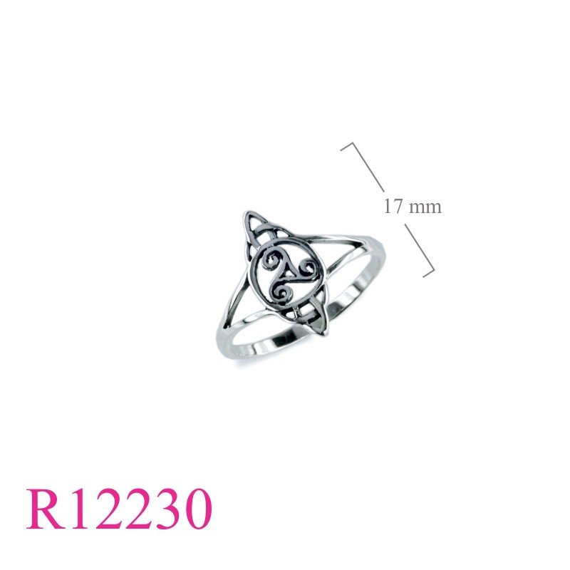 Triskelion Ring, openwork Triskelion.