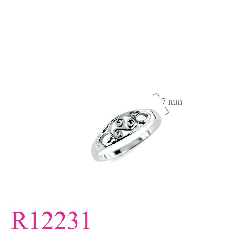 Triskelion Ring, openwork Triskelion.