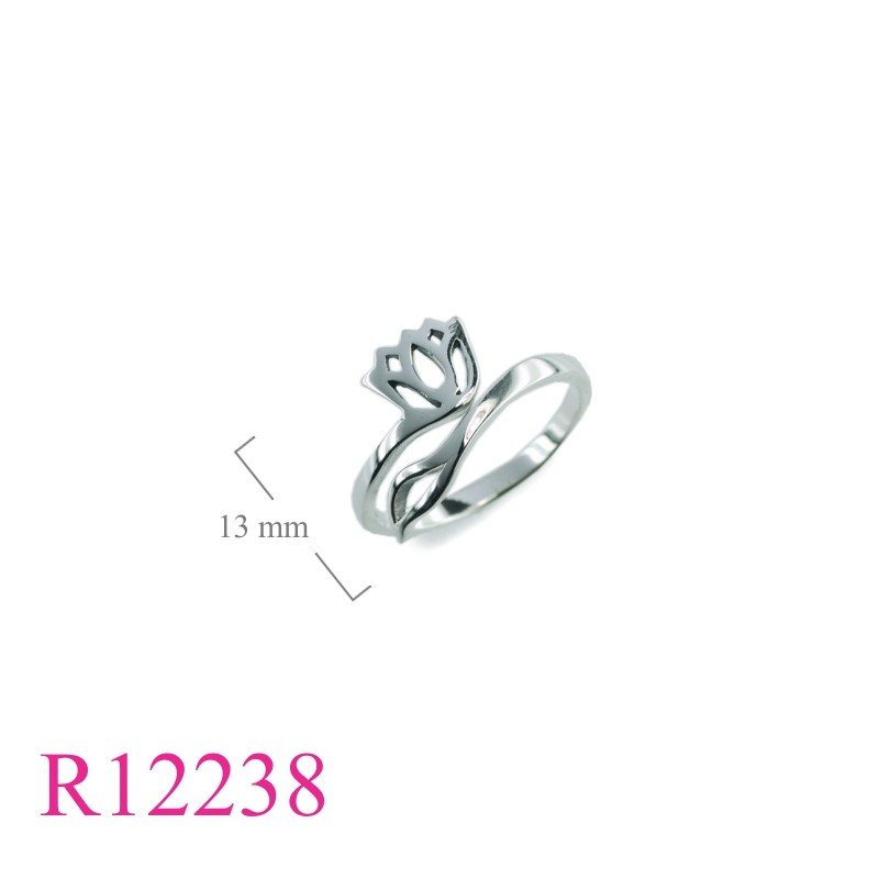Ring, openwork lotus.