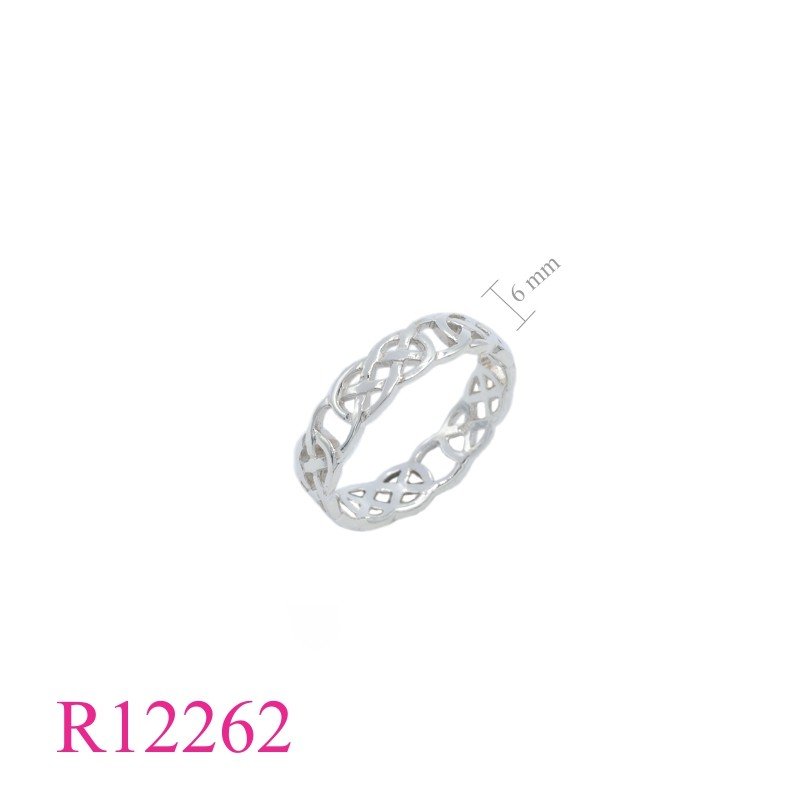 Ring, 6mm openwork Celtic.