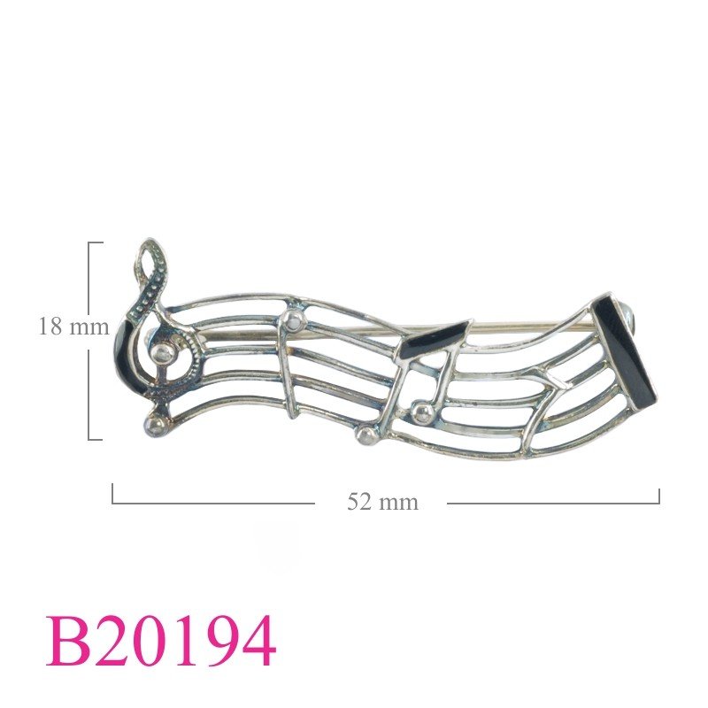 Music Brooch, Music Note Brooch, .
