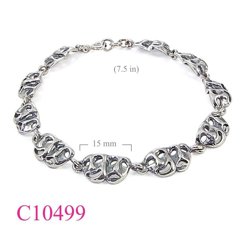 Bracelet, happy and sad faces.