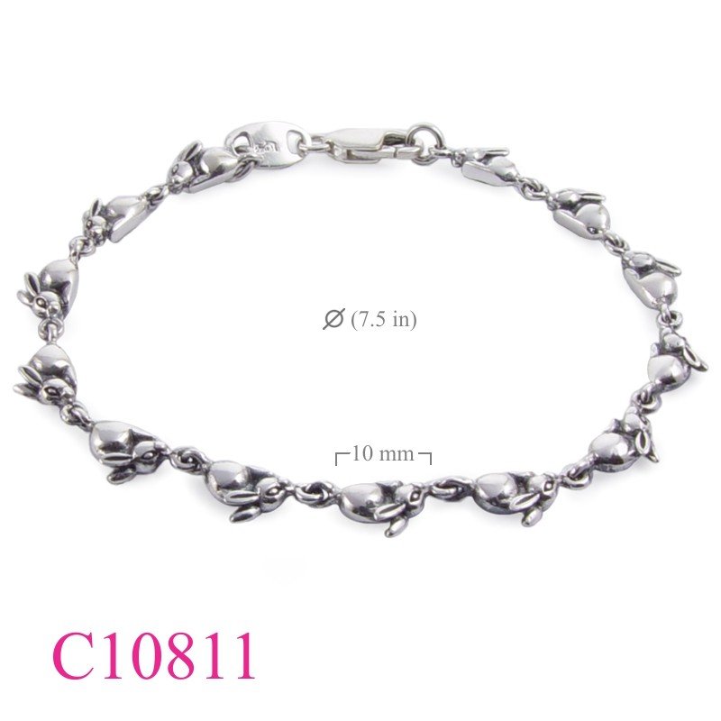 Rabbit Bracelet, 13 rabbits.