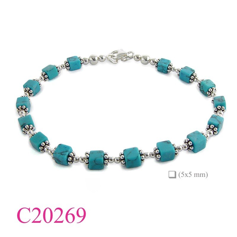 Bracelet, cube stones.