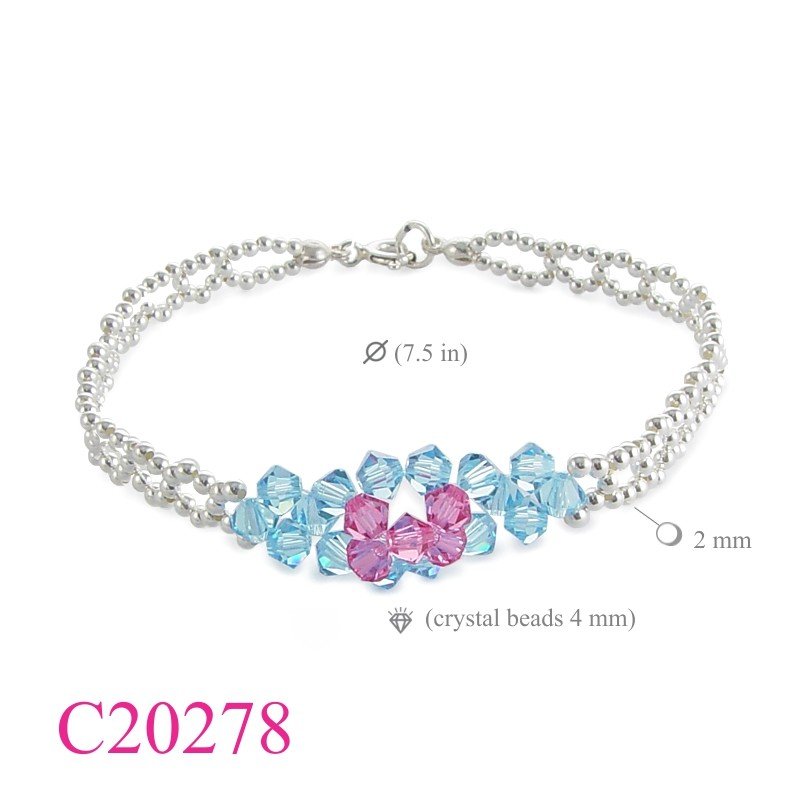 Bracelet, crystal beads.