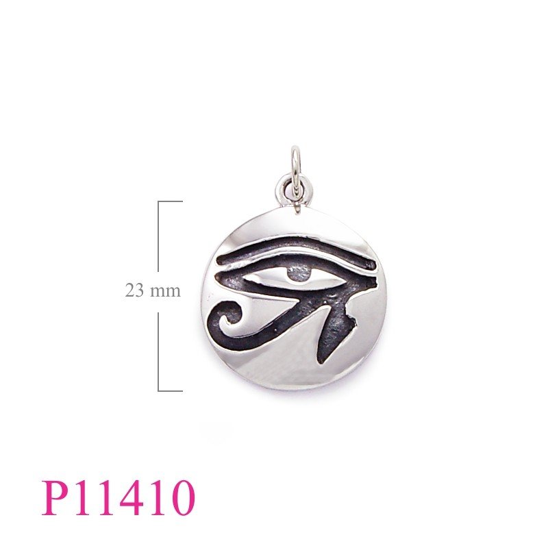 Eye Pendant, Travel Jewelry Pendant, Egyptian  round.