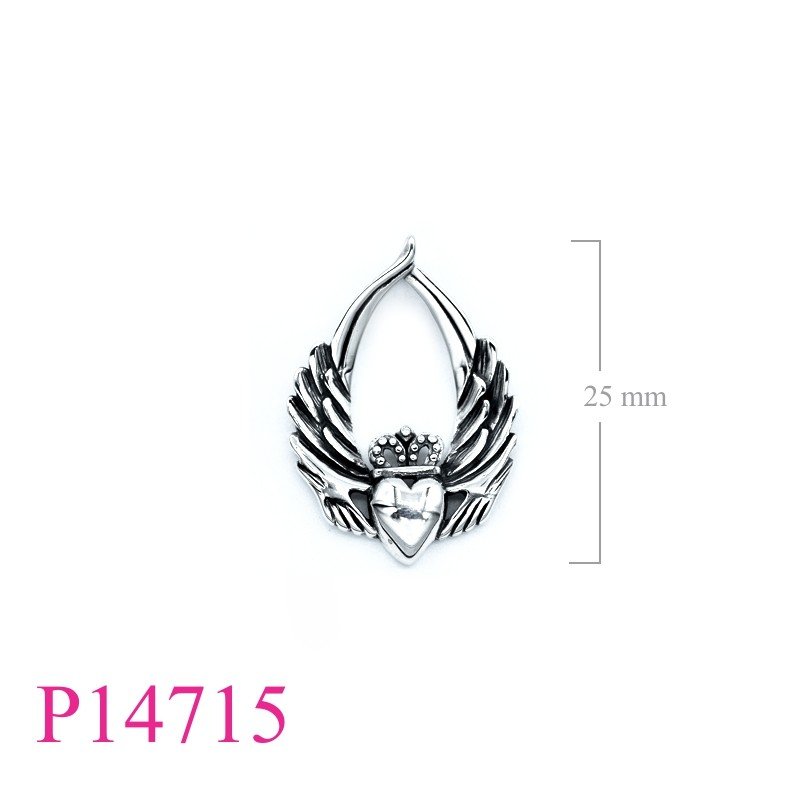 Wing Pendant, Claddagh Pendant, Claddagh and guardian.