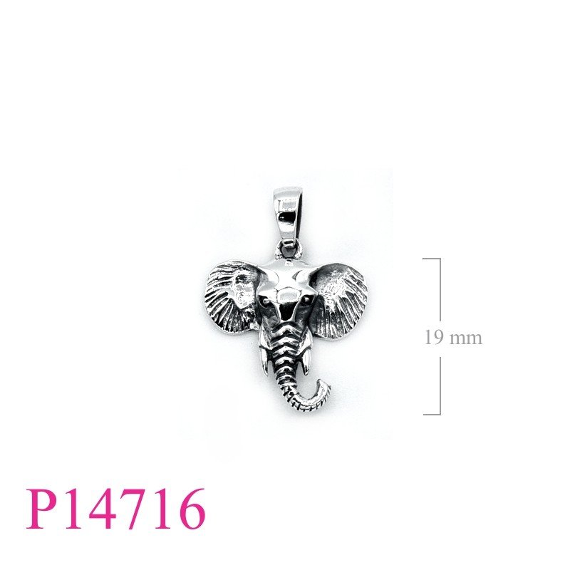Pendant, Afarican elephant head.