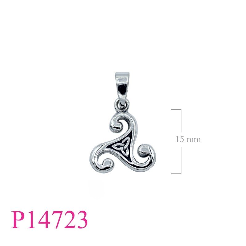 Triskelion Pendant, 15mm Triskelion.