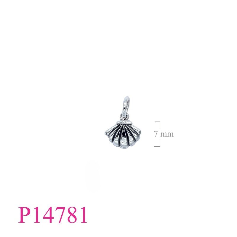 Pendant, 7mm clam.