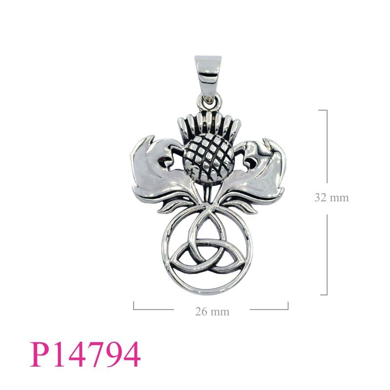 Pendant, Thistle and round Trinity.