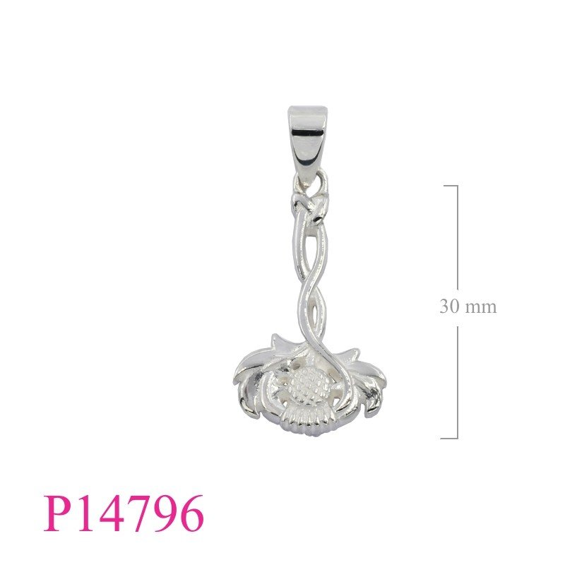 Pendant, twisted Thistle.