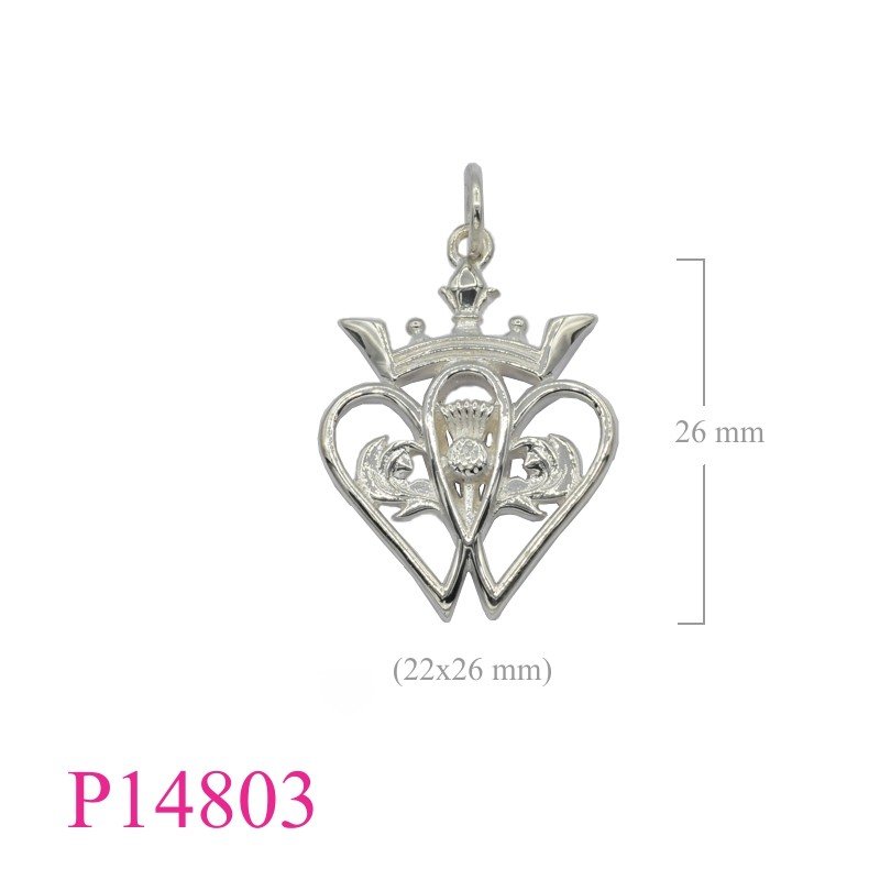 Pendant, 25mm Thistle Luckenbooth.