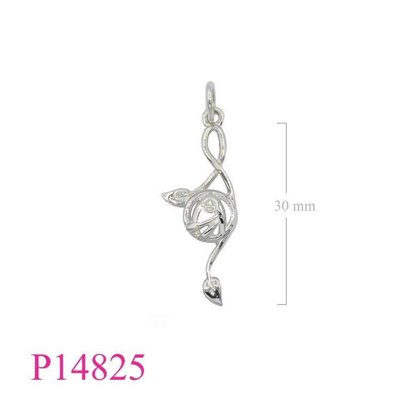 Rose Pendant, Mackintosh Pendant, 12x18mm Mackintosh  design.