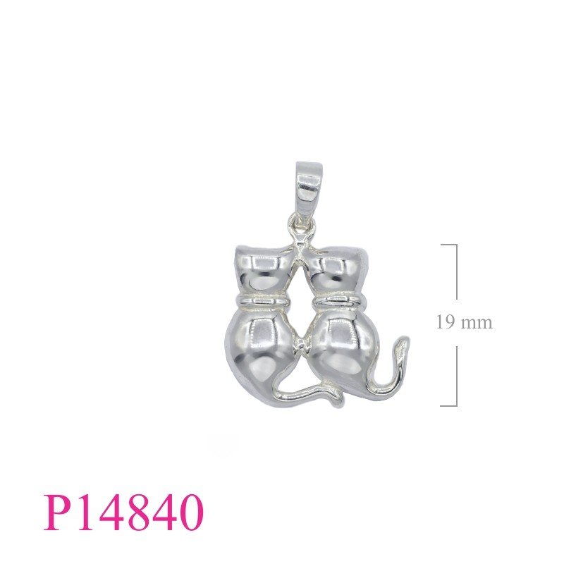 Pendant, 2 sitting cats.