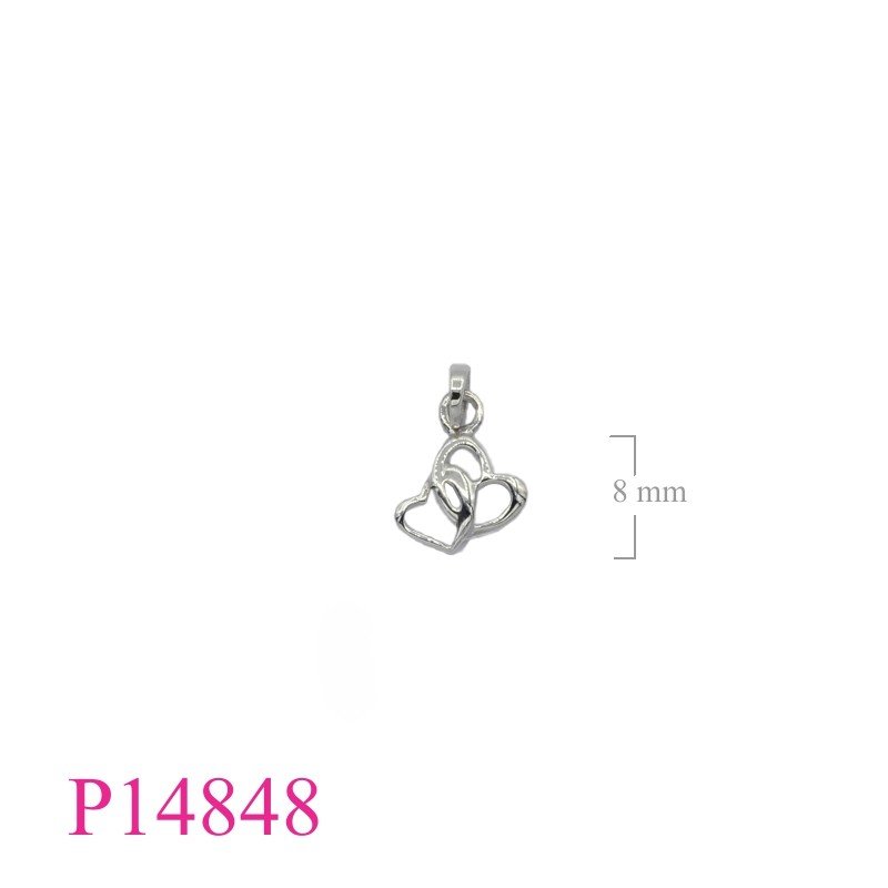 Pendant, openwork hearts.
