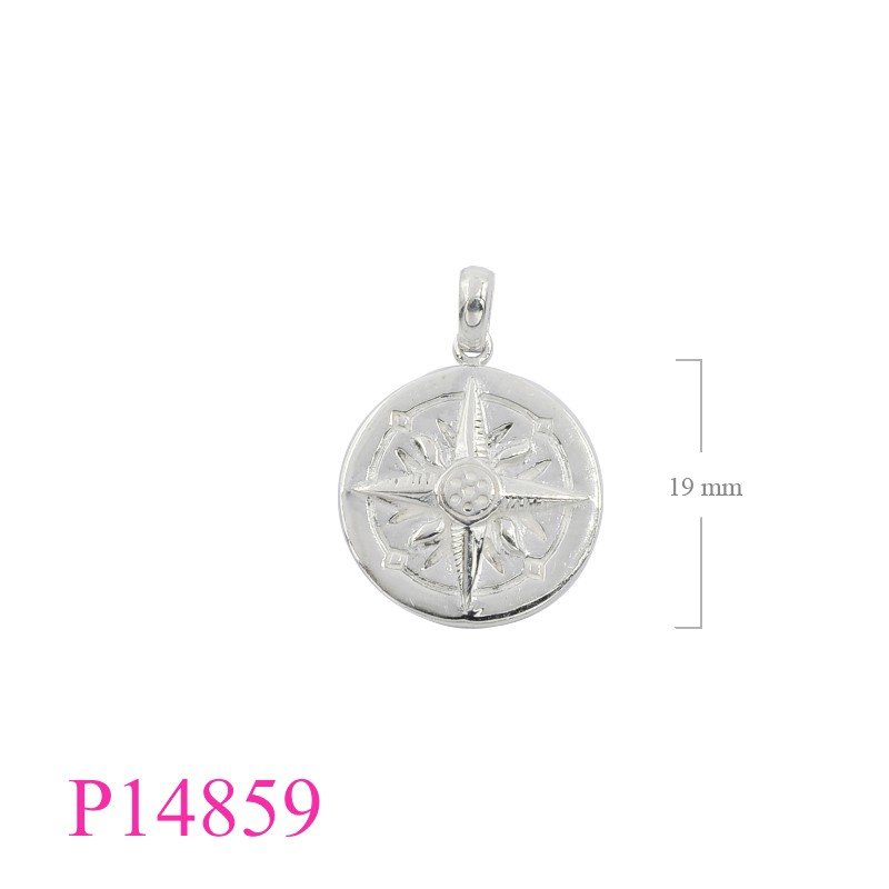 Pendant, 19mm compass.