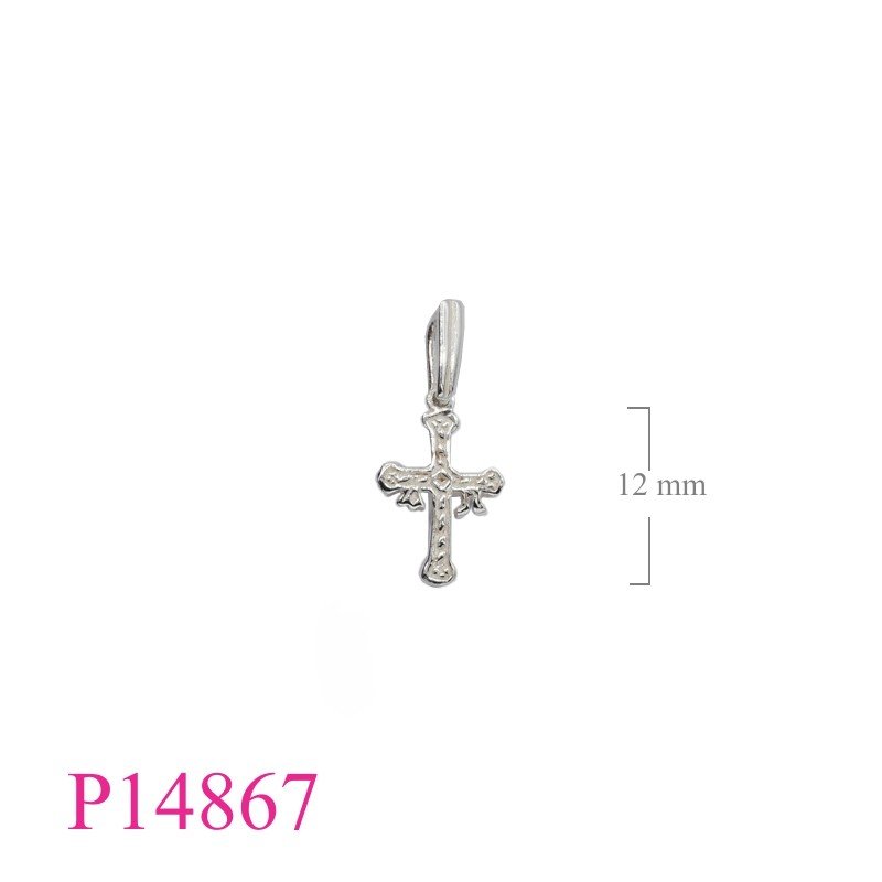 Pendant, 12mm cross.