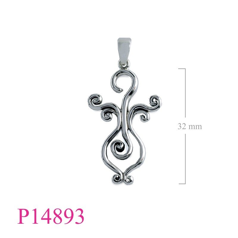 Pendant, spirals ivy design.