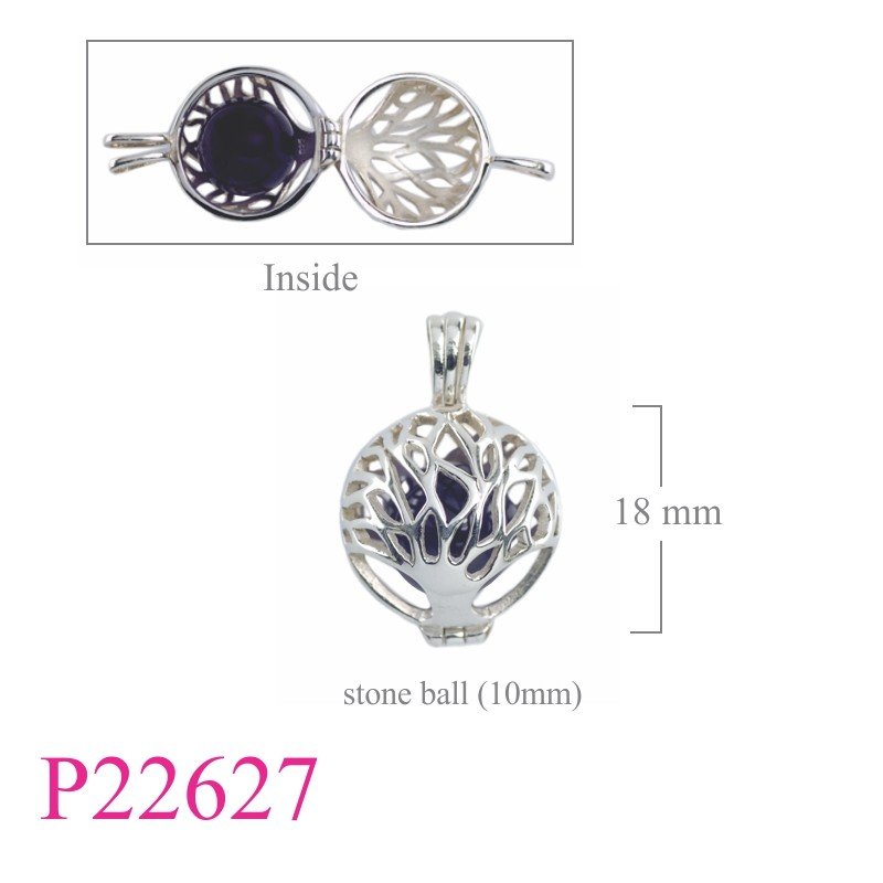 Tree Of Life Pendant, Travel Jewelry Pendant, Tree of life with 10mm stone ball.