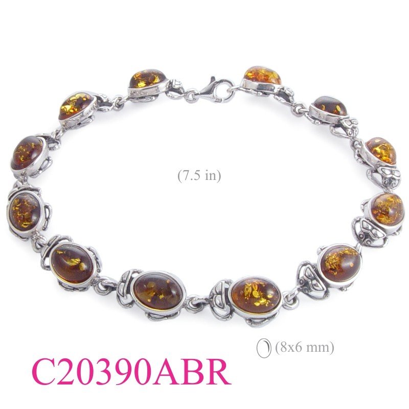 Bracelet, 12 bugs with Ambers.