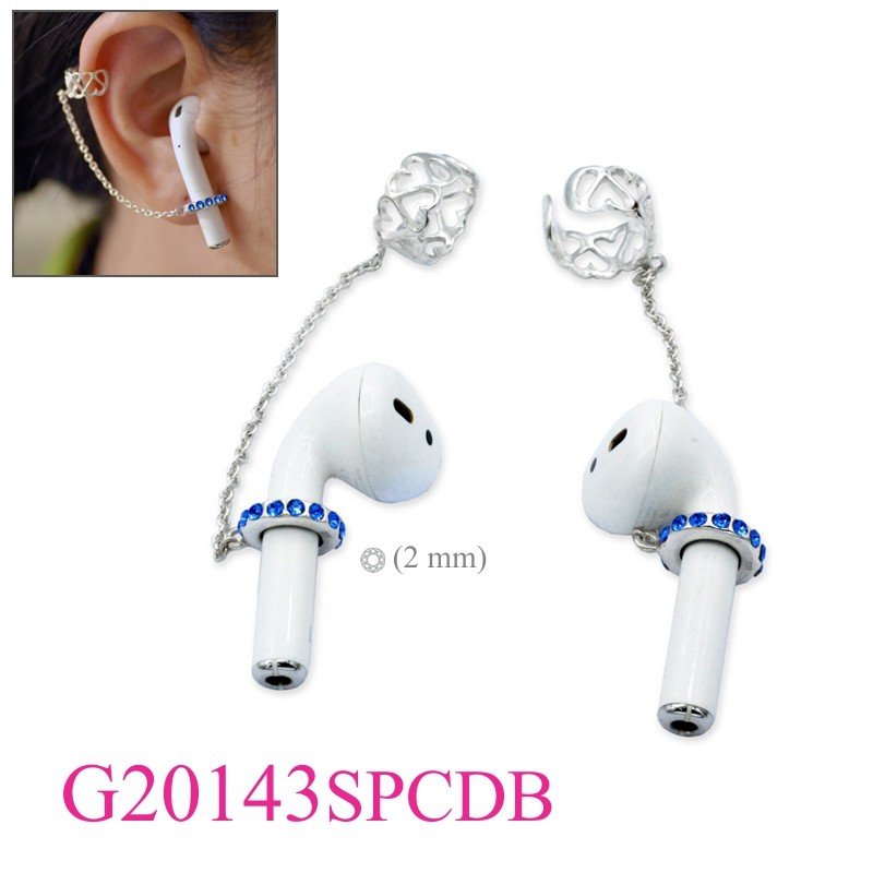 Gift Jewelry, small Sapphire crystals rings for Airpod and hearts cuff.