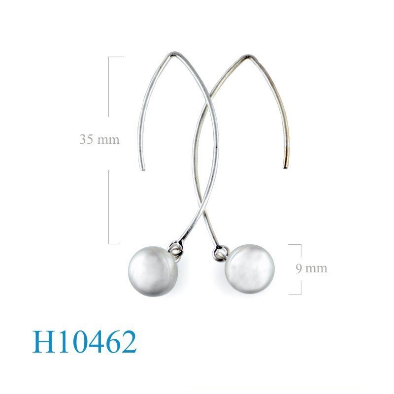 Earrings, 9mm ball and hook.