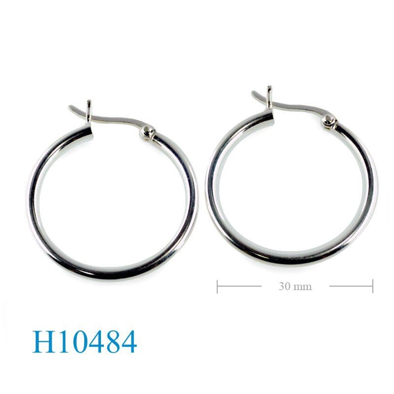 Earrings, 2.5x30mm hoop.