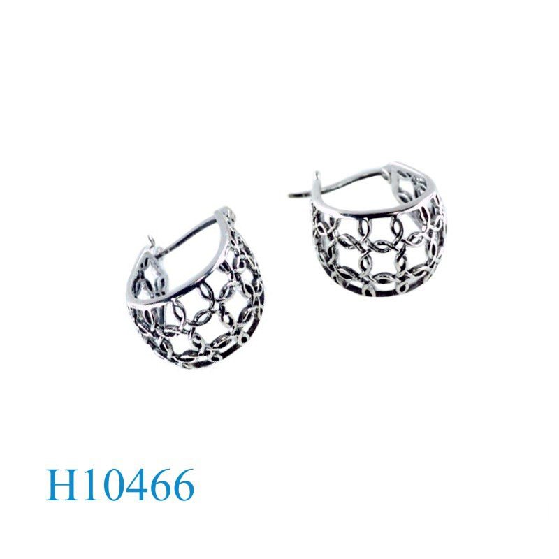 Earrings, cut out U hoop design.