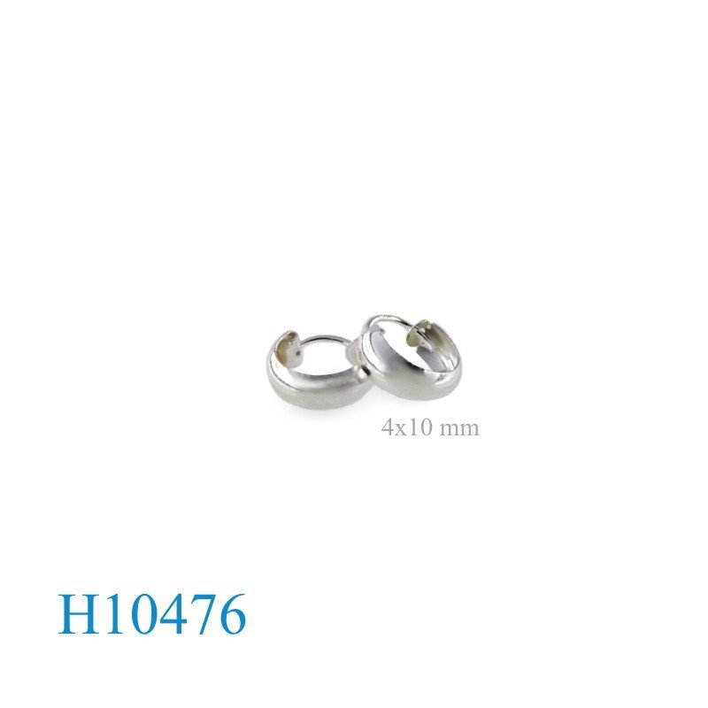 Earrings, 4x10mm hoop.