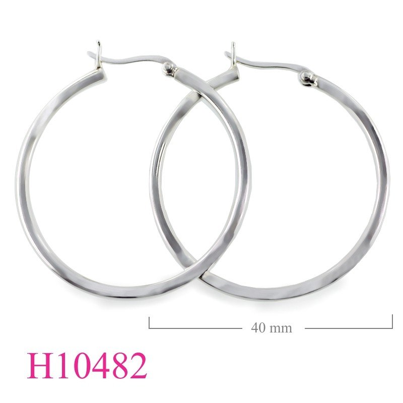 Earrings, 2.5x40mm tube hoop.