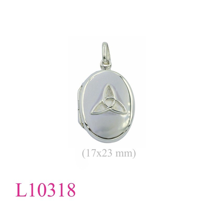 Locket, 17x23mm oval and Trinity.