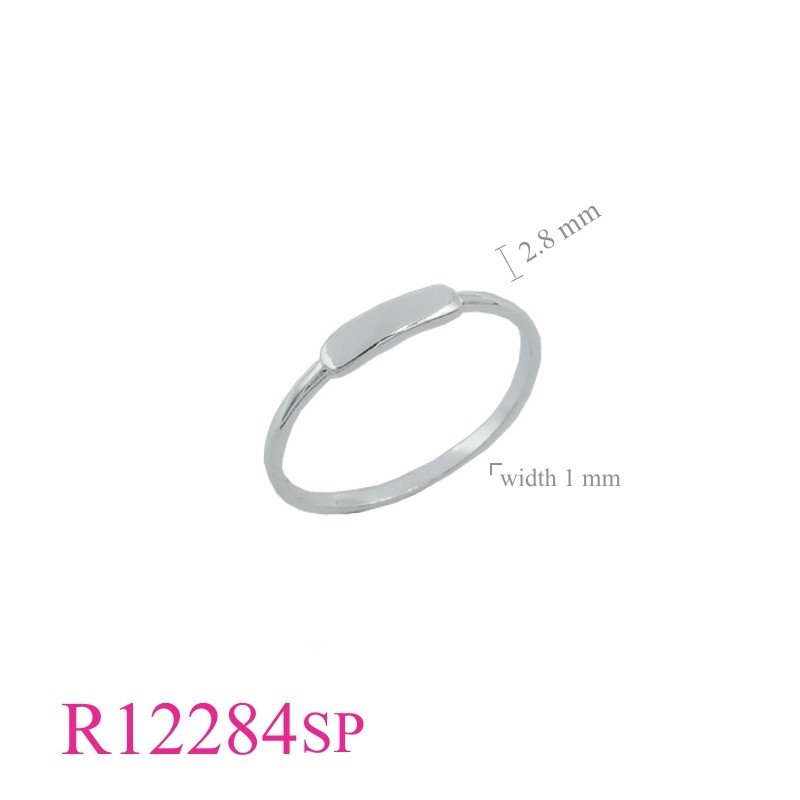 Ring, plate design with Silver plated.