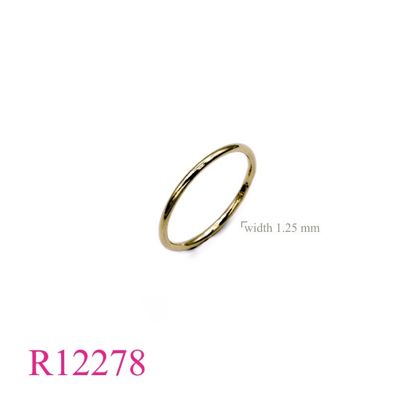 Ring, 1.25mm curved wire with Flash Gold plated.
