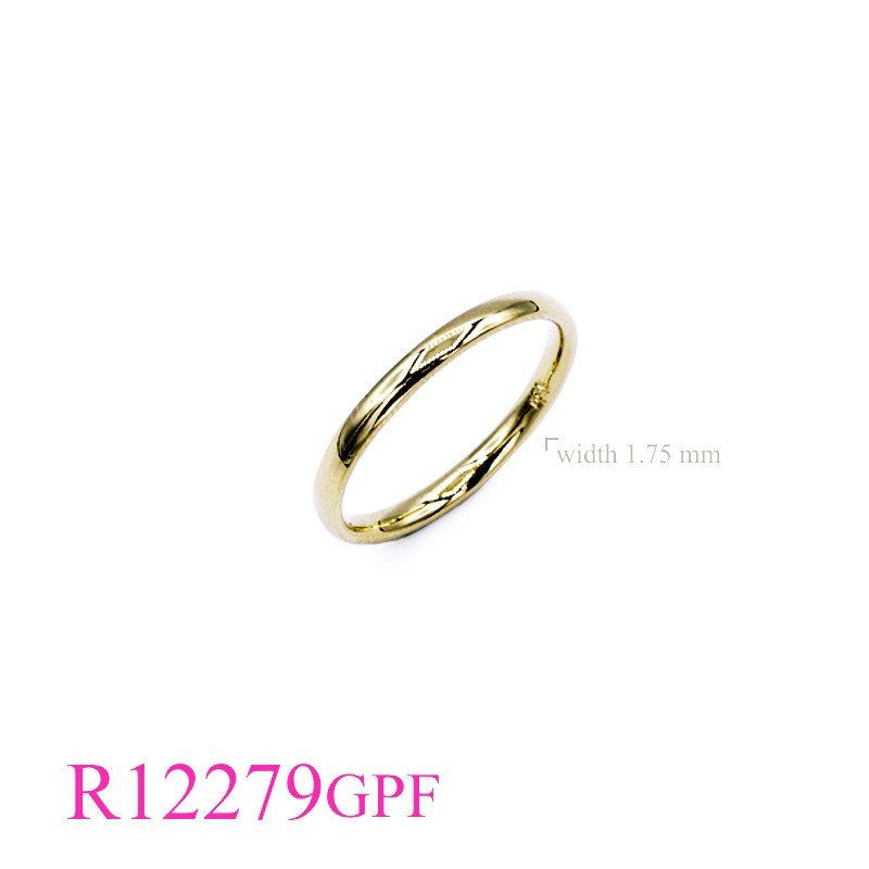 Ring, 1.75mm curved wire with Flash Gold plated.