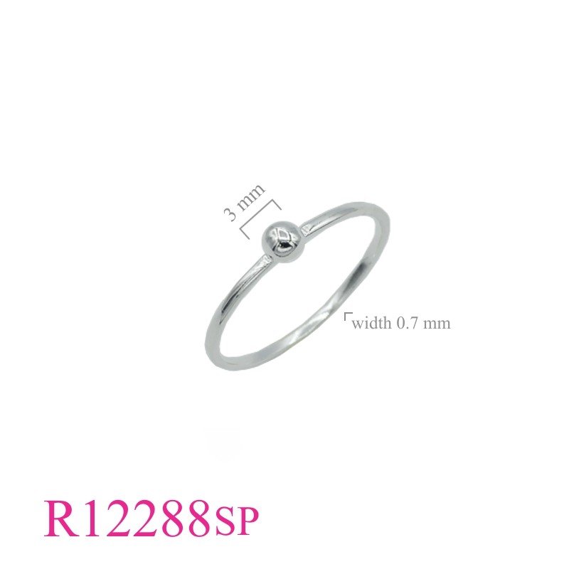 Ring, small ball with Silver plated.