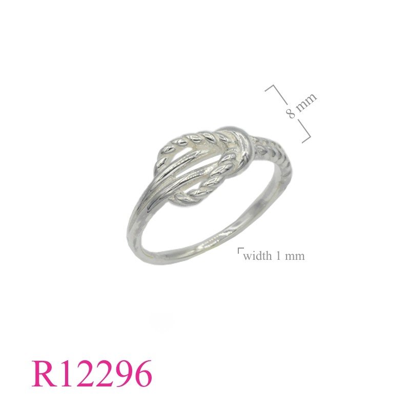 Ring, love knot twisted wire.