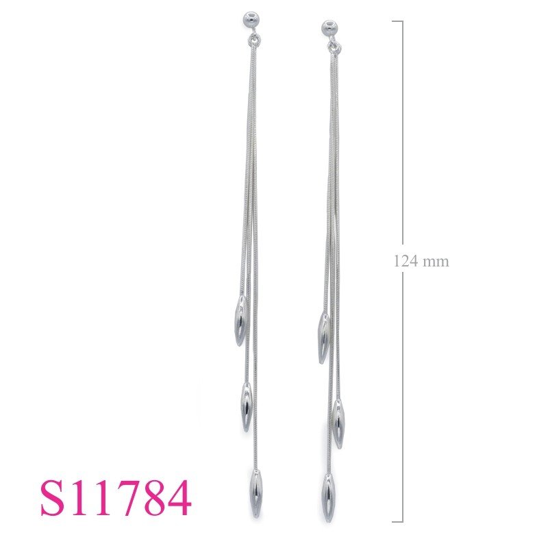 Earrings, 3 hanging bullets.