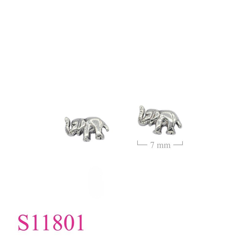 Earrings, elephant.